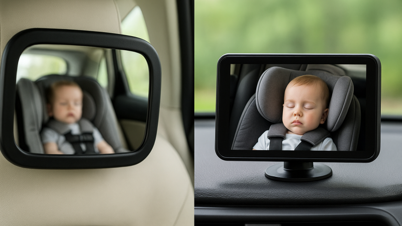 Baby car monitor vs καθρέφτης αυτοκινήτου: Ποιο είναι πιο ασφαλές για το παιδί σας;