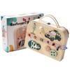 QiAiKe Montessori Busy Board με Περιπολικό, Φανάρι & Φώτα – Ξύλινο Εκπαιδευτικό Παιχνίδι