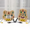 QiAiKe Montessori Busy Board Πρόσωπο με Φώτα LED & Διακόπτες – Φορητό Αισθητηριακό Παιχνίδι για Παιδιά
