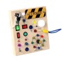 QiAiKe Montessori Mini Busy Board με Φώτα LED – Φορητό Παιχνίδι Δραστηριοτήτων για Παιδιά