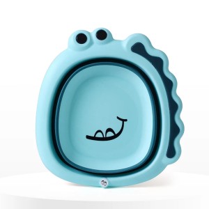 Giggles & Co. Πτυσσόμενο Κύπελλο Ξεβγάλματος Μωρού (Collapsible) – Για Μπάνιο & Ταξίδι (Μπλε)