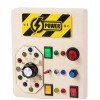 QiAiKe Montessori Αισθητηριακό Busy Board με Διακόπτες & Φώτα LED – Ξύλινο Εκπαιδευτικό Παιχνίδι