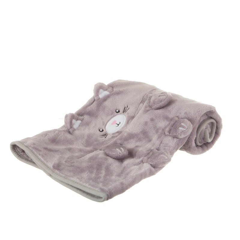 Sass & Belle Κουβέρτα Αγκαλιάς & Λίκνου Kitty Cat Fleece Καφέ 70x105cm Sass & Belle Κουβέρτα Αγκαλιάς & Λίκνου Kitty Cat Fleece Καφέ 70x105cm