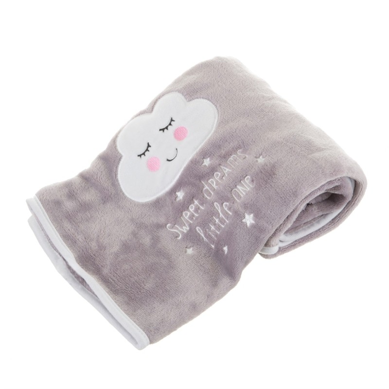 Sass & Belle Κουβέρτα Αγκαλιάς & Λίκνου Cloud Fleece Γκρι 70x105cm Sass & Belle Κουβέρτα Αγκαλιάς & Λίκνου Cloud Fleece Γκρι 70x105cm