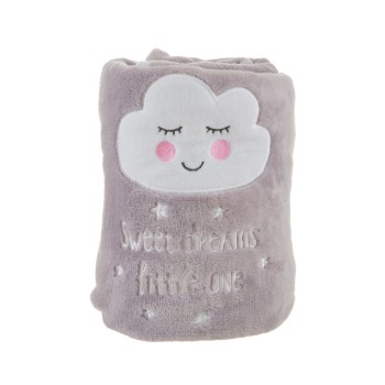 Sass & Belle Κουβέρτα Αγκαλιάς & Λίκνου Cloud Fleece Γκρι 70x105cm Κουβέρτα Αγκαλιάς σύννεφο