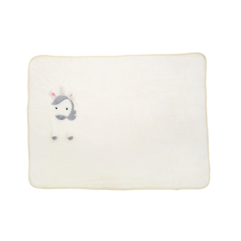 Sass & Belle Κουβέρτα Αγκαλιάς & Λίκνου Unicorn Fleece Λευκή 70x105cm Sass & Belle Κουβέρτα Αγκαλιάς & Λίκνου Unicorn Fleece Λευκή 70x105cm