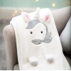 Sass & Belle Κουβέρτα Αγκαλιάς & Λίκνου Unicorn Fleece Λευκή 70x105cm
