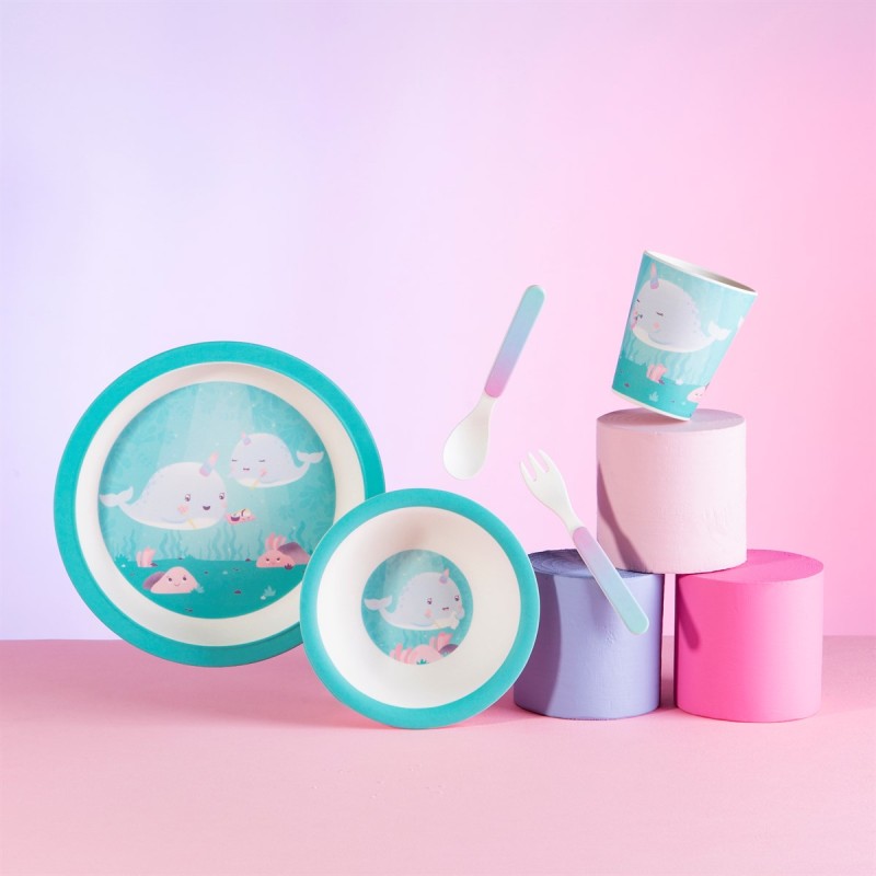 Sass & Belle Σετ Φαγητού Bamboo Alma Narwhal Sass & Belle Σετ Φαγητού Bamboo Alma Narwhal