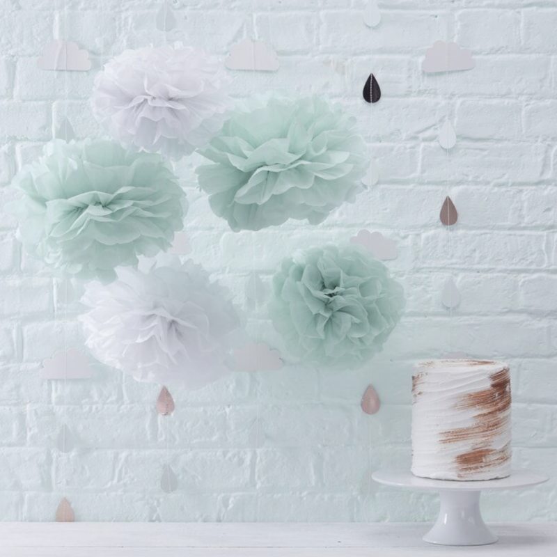 Ginger Ray Βεραμάν & Λευκά Pom Poms Ginger Ray Βεραμάν & Λευκά Pom Poms