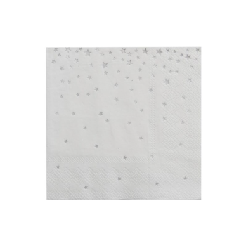 Ginger Ray Χαρτοπετσέτες με Ασημένια Αστεράκια