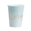 Ginger Ray Ποτήρια Βεραμαν με Χρυσό Hooray 8 τεμάχια