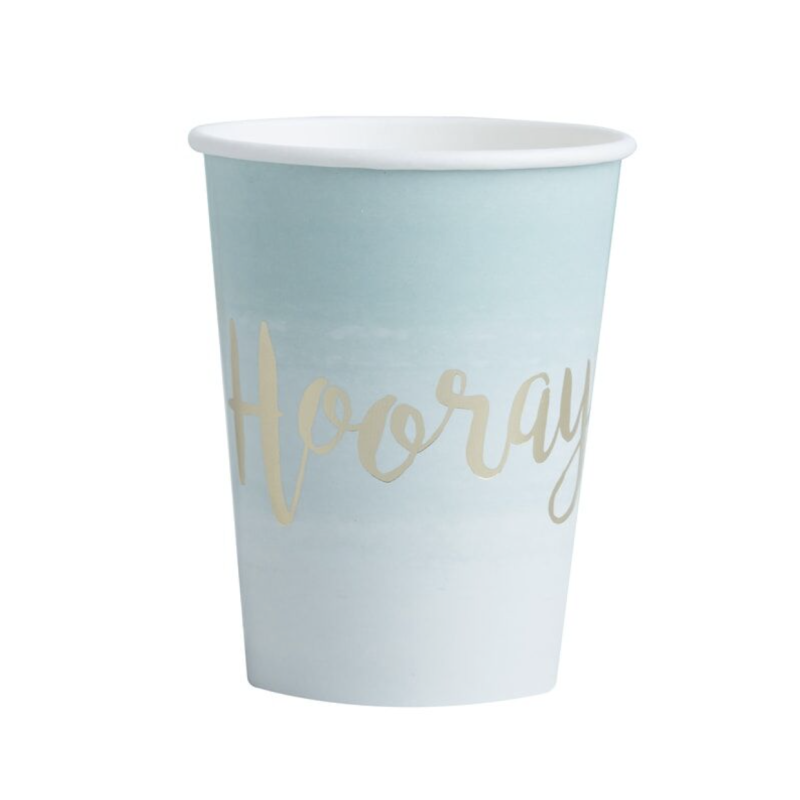 Ginger Ray Ποτήρια Βεραμαν με Χρυσό Hooray 8 τεμάχια