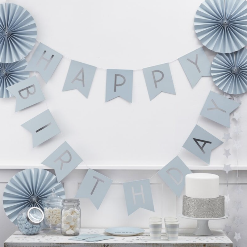 Ginger Ray Γαλάζια Γιρλάντα Happy Birthday Ginger Ray Γαλάζια Γιρλάντα Happy Birthday