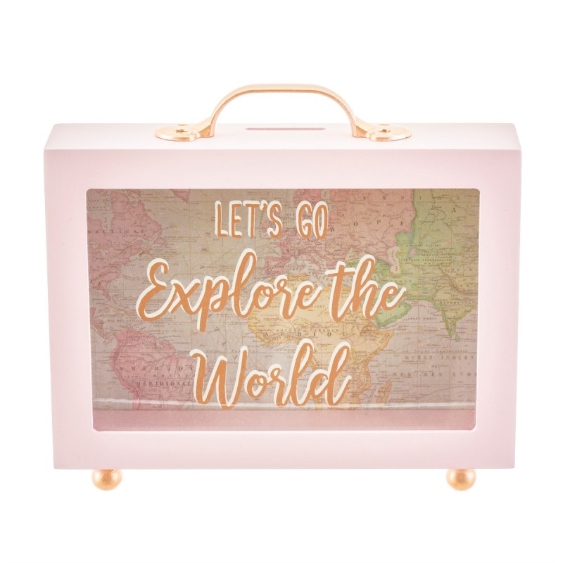 Sass & Belle Κουμπαράς Ξύλινος World Explorer Ροζ Sass & Belle Κουμπαράς Ξύλινος World Explorer Ροζ