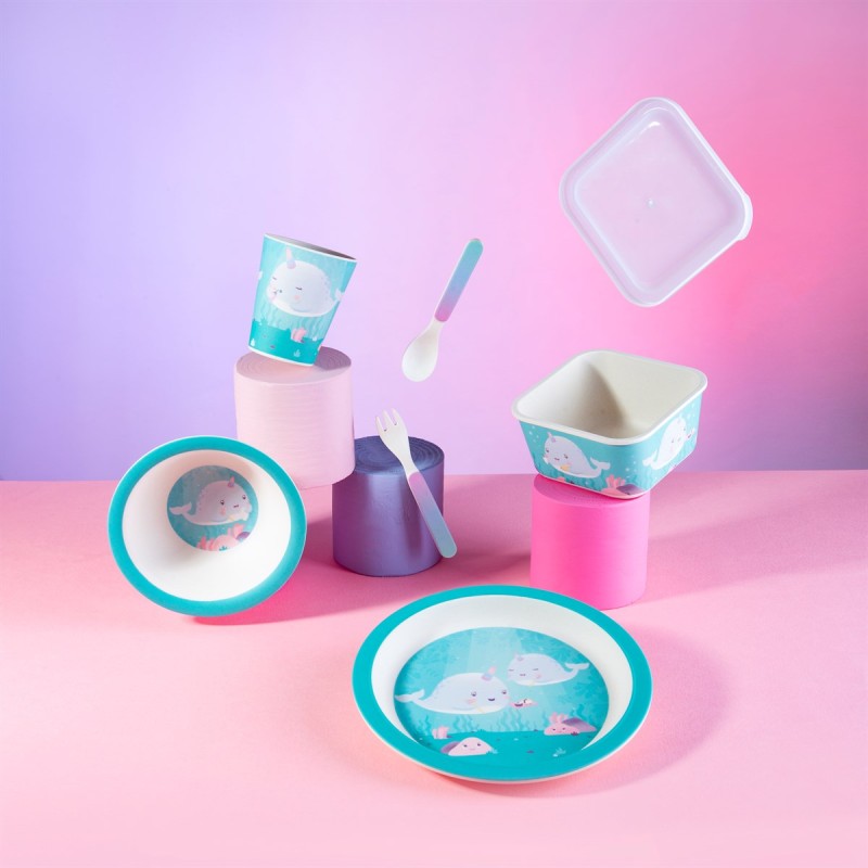Sass & Belle Παιδικό Δοχείο Φαγητού από Bamboo Narwhal Μ13 x Π13 x Υ6.5cm Sass & Belle Παιδικό Δοχείο Φαγητού από Bamboo Narwhal Μ13 x Π13 x Υ6.5cm