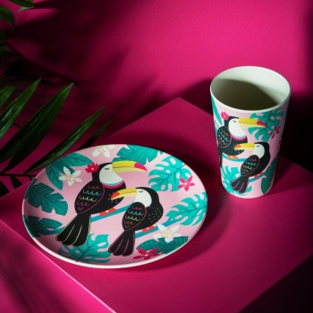 Sass & Belle Ποτήρι από Bamboo Tiki Toucan