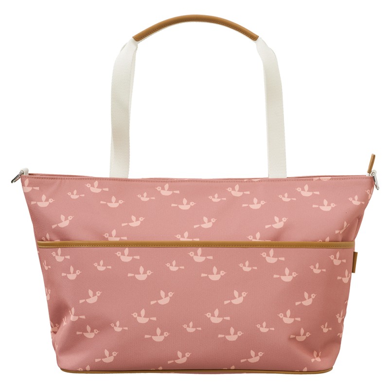 Fresk Τσάντα-Αλλαξιέρα Ώμου/Χειρός Birds Ροζ 49x18x39εκ.