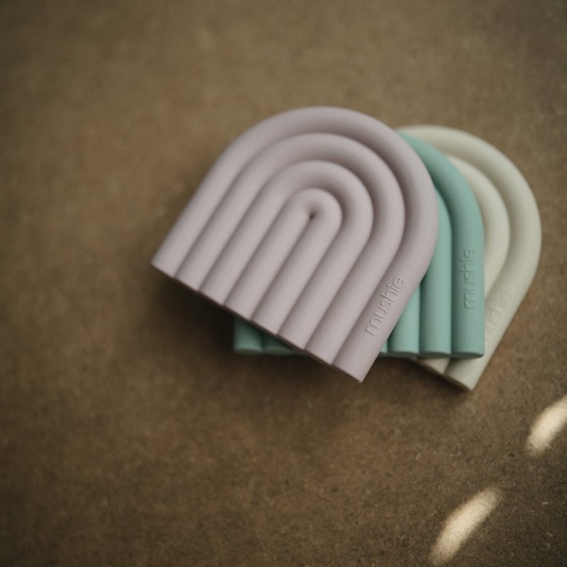 Mushie Μασητικό Οδοντοφυΐας ”Rainbow” Mauve από Σιλικόνη Μασητικό βρεφικό σιλικόνης