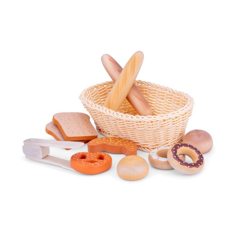 New Classic Toys Καλάθι Με Αρτοποιήματα από Ξύλο New Classic Toys Καλάθι Με Αρτοποιήματα από Ξύλο