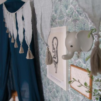 Jabadabado Υφασμάτινα Σημαιάκια Γκρι