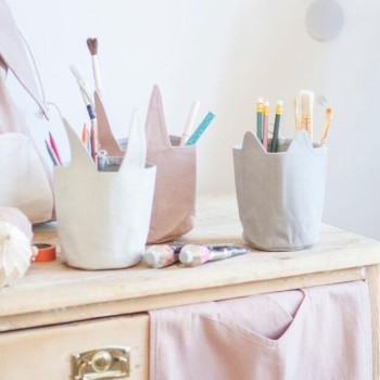 Fabelab Αποθηκευτικό Καλαθάκι Γραφείου Cuddly Cat