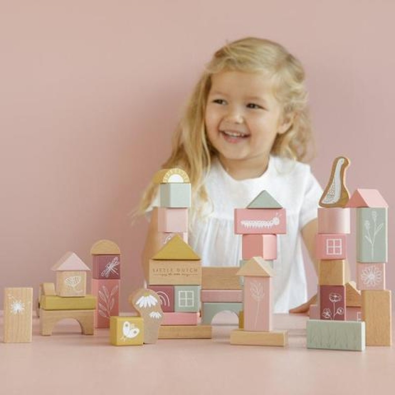 Little Dutch Σετ ξύλινα τουβλάκια (ροζ) Little Dutch Σετ ξύλινα τουβλάκια (ροζ)