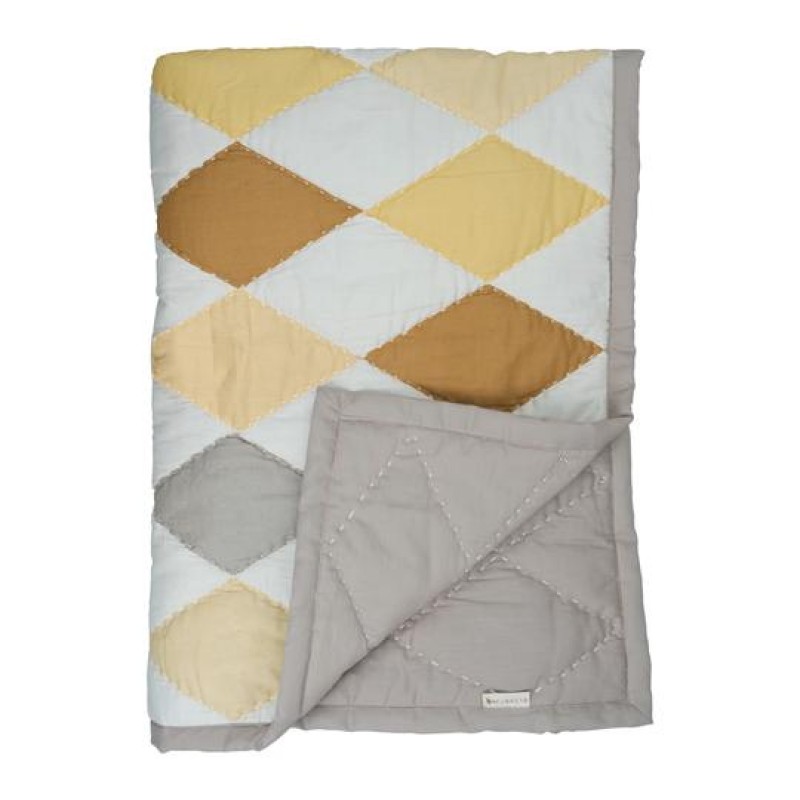 Fabelab - Κουβέρτα Patchwork Diamond Yellow Mix