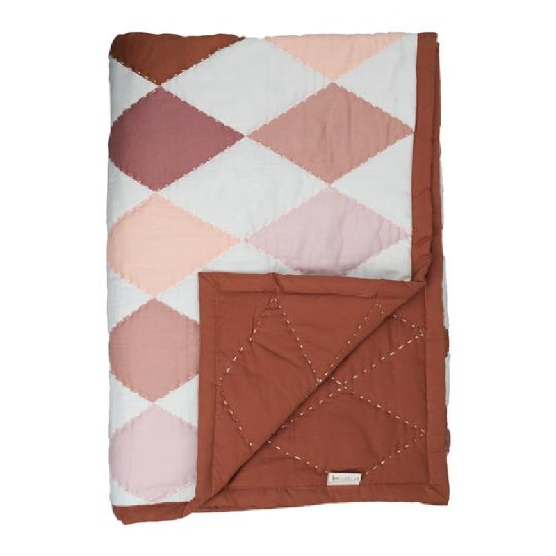 Fabelab - Κουβέρτα Patchwork Diamond Rose Mix