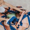 Play&Go Στρώμα Παιχνιδιού Τσάντα 2 σε 1 Outdoor Mokka Stripes