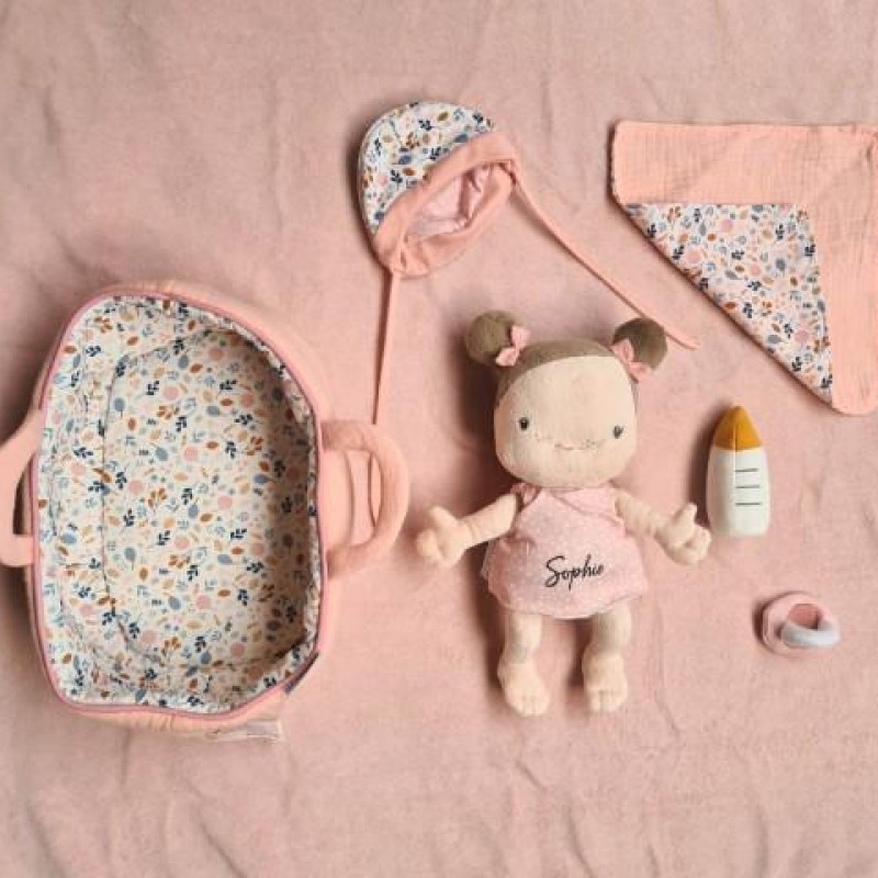 Little Dutch Υφασμάτινο μωρό σε καλαθούνα Rosa Little Dutch Υφασμάτινο μωρό σε καλαθούνα Rosa