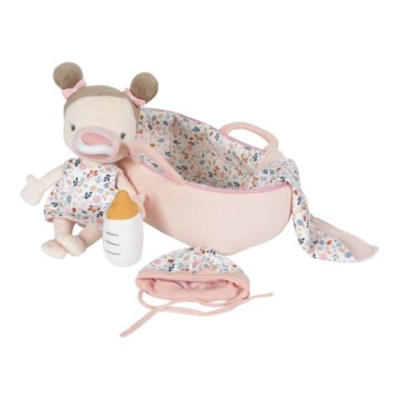 Little Dutch Υφασμάτινο μωρό σε καλαθούνα Rosa Little Dutch Υφασμάτινο μωρό σε καλαθούνα Rosa