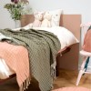 Fabelab Βρεφική Κουβέρτα Grid Old Rose