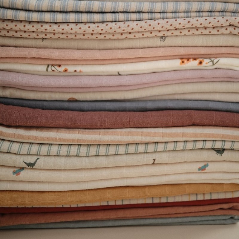 Mushie Βαμβακερή Μουσελίνα Caramel Polka Dots Mushie Βαμβακερή Μουσελίνα Caramel Polka Dots