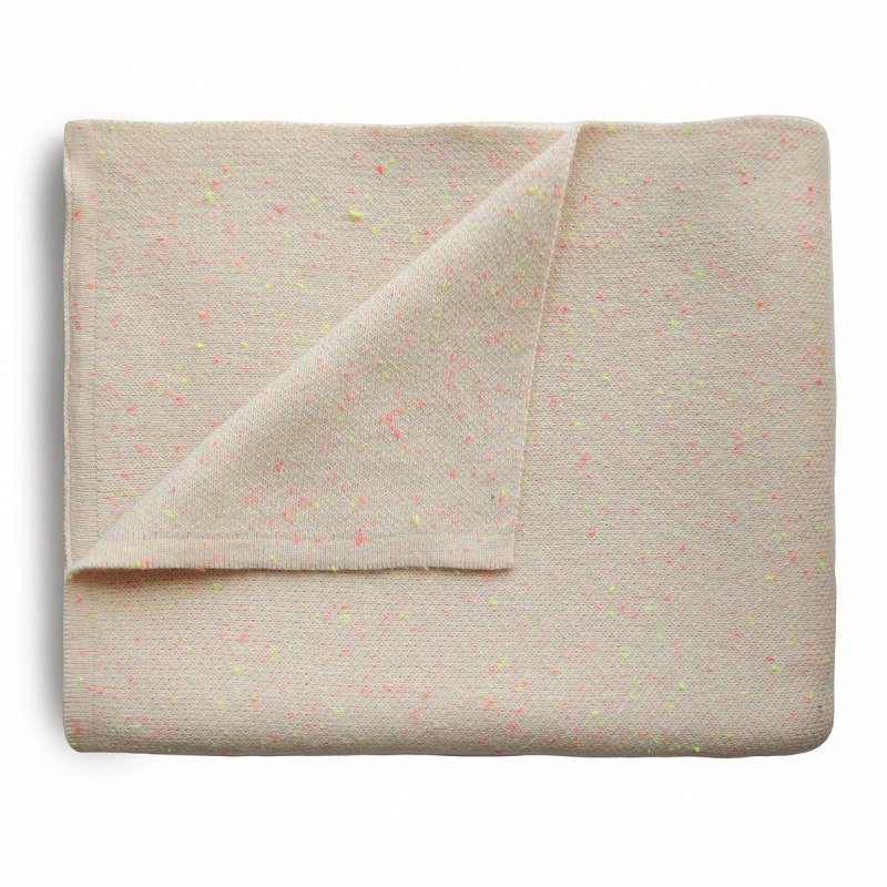 Mushie Πλεκτή Κουβερτούλα Confetti Peach