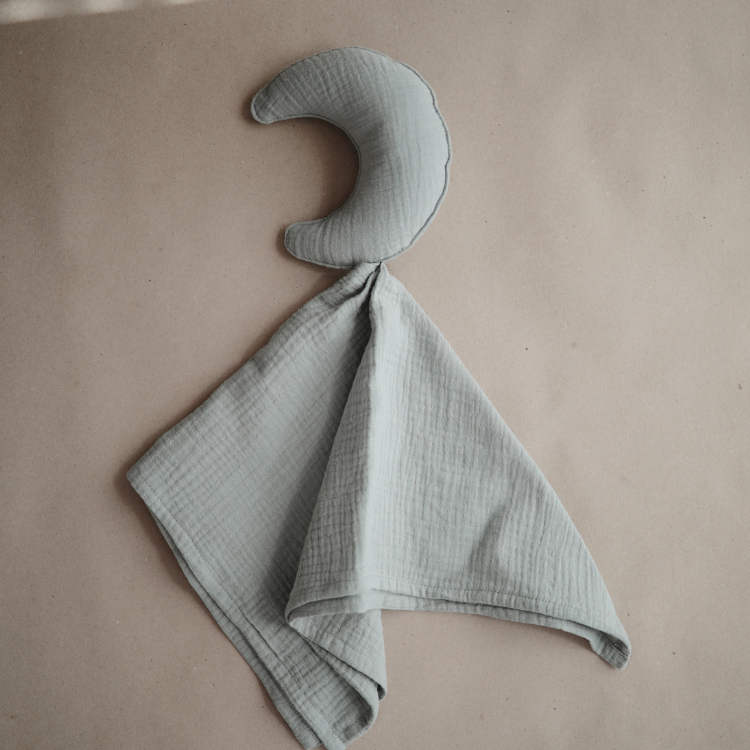 Mushie Lovey Blanket Moon Roman Green Mushie Lovey Blanket Moon Roman Green