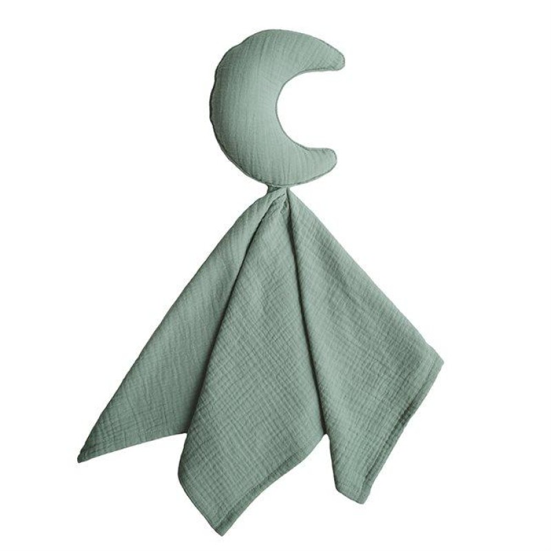Mushie Lovey Blanket Moon Roman Green