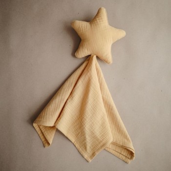 Mushie Πανάκι παρηγοριάς Star Fall Yellow