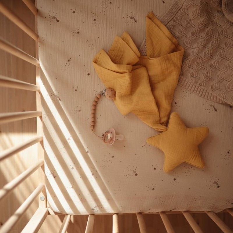 Mushie Πανάκι παρηγοριάς Star Fall Yellow Mushie Πανάκι παρηγοριάς Star Fall Yellow