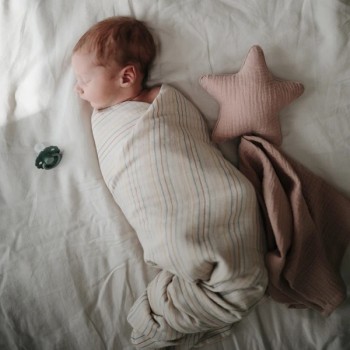 Mushie Lovey Blanket Star Natural