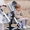 La Millou Organic Jersey Stroller Pad On the Road Smoke Mint