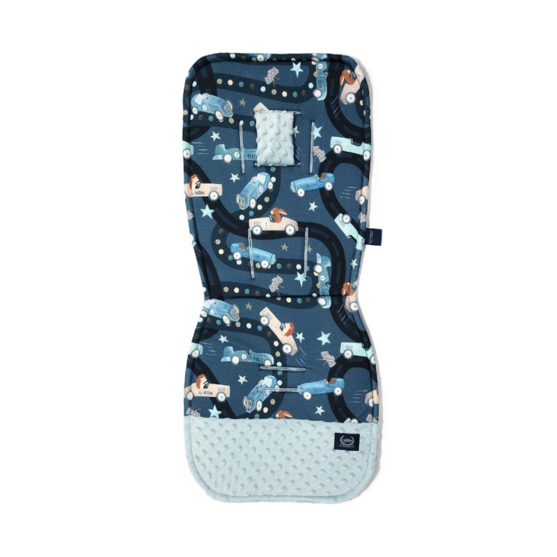 La Millou Organic Jersey Stroller Pad On the Road Smoke Mint