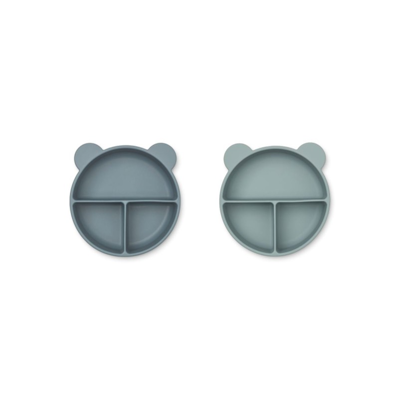 Liewood Connie Divider Μπωλ Whale Blue Mix 2τμχ. Liewood Connie Divider Μπωλ Whale Blue Mix 2τμχ.