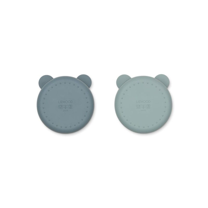 Liewood Connie Divider Μπωλ Whale Blue Mix 2τμχ. Liewood Connie Divider Μπωλ Whale Blue Mix 2τμχ.