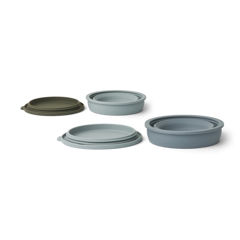 Liewood Σετ 2 πτυσσόμενα τάπερ σιλικόνης Dale Blue multi mix Liewood Σετ 2 πτυσσόμενα τάπερ σιλικόνης Dale Blue multi mix