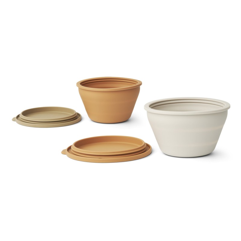 Liewood Σετ 2 πτυσσόμενα τάπερ σιλικόνης Dale Almond multi mix Liewood Σετ 2 πτυσσόμενα τάπερ σιλικόνης Dale Almond multi mix