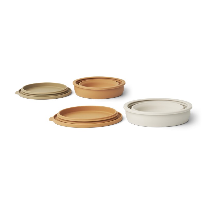 Liewood Σετ 2 πτυσσόμενα τάπερ σιλικόνης Dale Almond multi mix Liewood Σετ 2 πτυσσόμενα τάπερ σιλικόνης Dale Almond multi mix