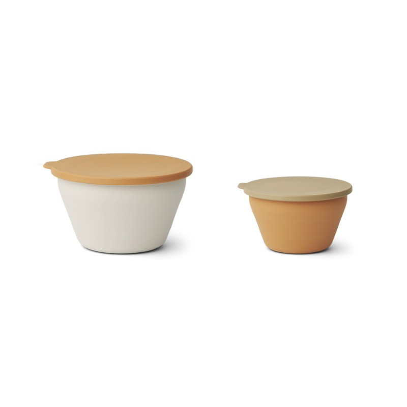 Liewood Σετ 2 πτυσσόμενα τάπερ σιλικόνης Dale Almond multi mix Liewood Σετ 2 πτυσσόμενα τάπερ σιλικόνης Dale Almond multi mix
