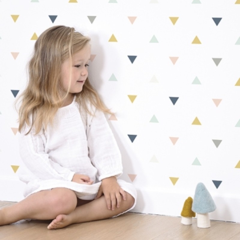 Lilipinso Ταπετσαρία Ροζ, Μουσταρδί, Γκρι, Enchanted Triangle Pattern (50cm X 10m) Lilipinso Ταπετσαρία Ροζ, Μουσταρδί, Γκρι, Enchanted Triangle Pattern (50cm X 10m)