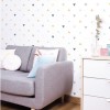 Lilipinso Ταπετσαρία Ροζ, Μουσταρδί, Γκρι, Enchanted Triangle Pattern (50cm X 10m)