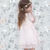 Lilipinso Ταπετσαρία Τοίχου Symphony of Roses - Light Grey (50cm X 10m)